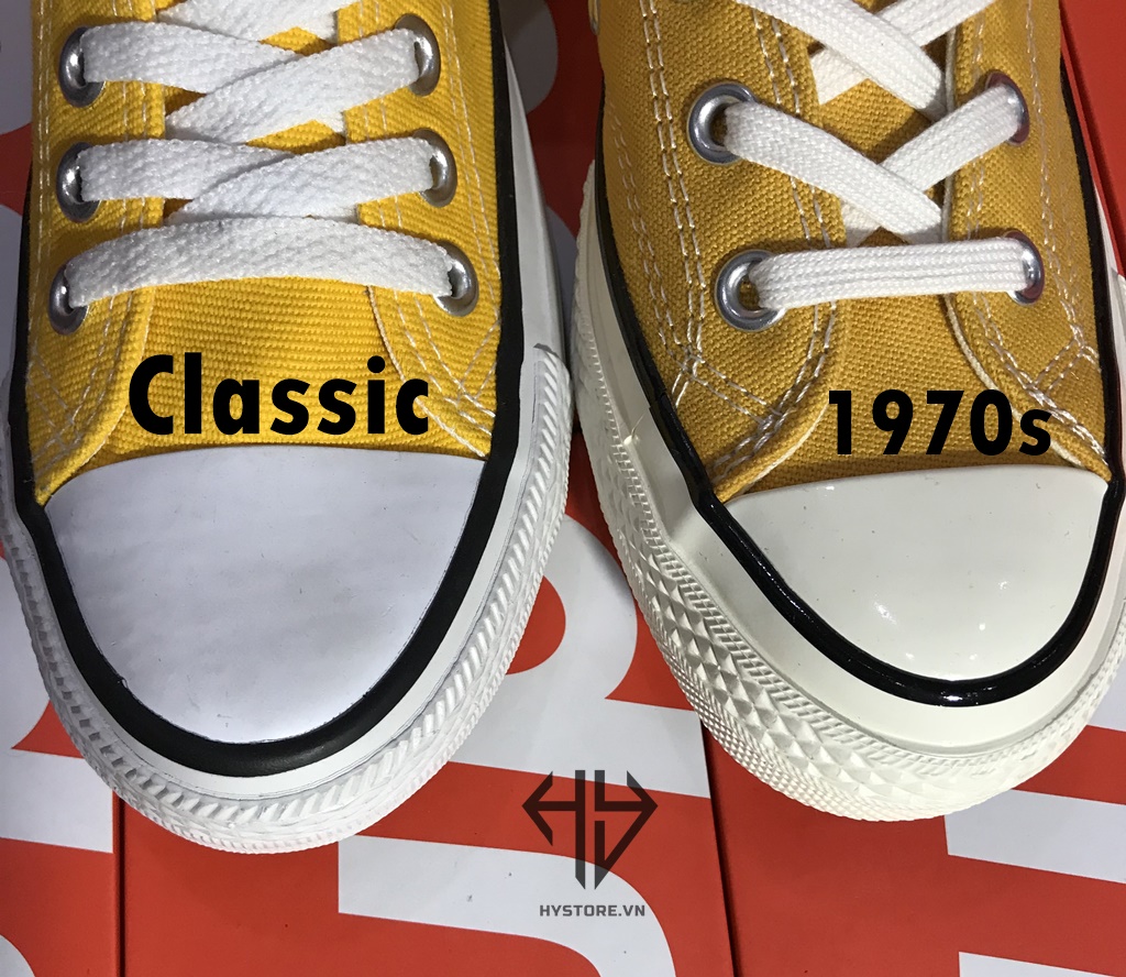 phân biệt mủi giày converse 1970s và classic