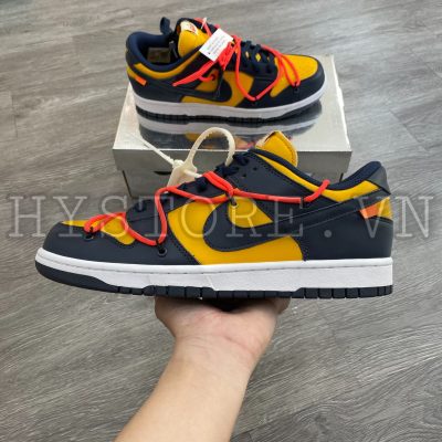 Giày Nike Dunk Low Offwhite Michigan